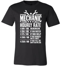 Load image into Gallery viewer, Funny Mechanic Hourly Rate Shirt