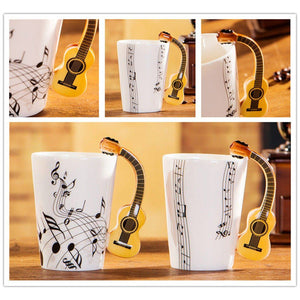 Guitar Music Lovers Ceramic Cup Mugs my coffee shop.com 