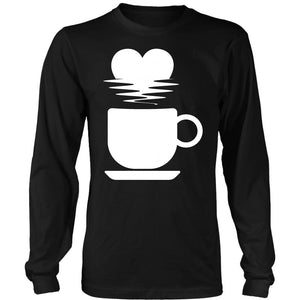 My Love For Coffee T-shirt teelaunch District Long Sleeve Shirt Black S