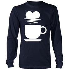 Load image into Gallery viewer, My Love For Coffee T-shirt teelaunch District Long Sleeve Shirt Navy S