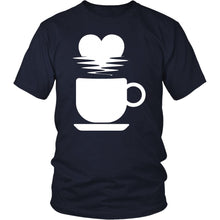 Load image into Gallery viewer, My Love For Coffee T-shirt teelaunch District Unisex Shirt Navy S