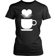 Load image into Gallery viewer, My Love For Coffee T-shirt teelaunch District Womens Shirt Black XS