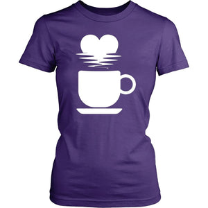 My Love For Coffee T-shirt teelaunch District Womens Shirt Purple XS