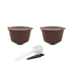 Load image into Gallery viewer, Plastic Compatible Reusable Filter my coffee shop.com Chocolate-2PC 