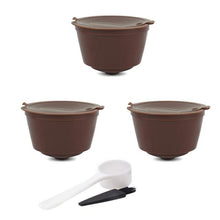 Load image into Gallery viewer, Plastic Compatible Reusable Filter my coffee shop.com Chocolate-3PC 