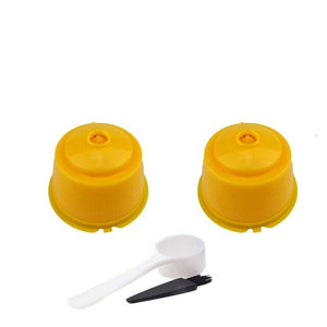 Plastic Compatible Reusable Filter my coffee shop.com Yellow-2PC 
