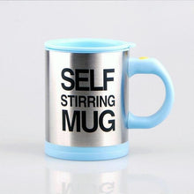 Load image into Gallery viewer, Self Stirring Mug my coffee shop.com Blue 