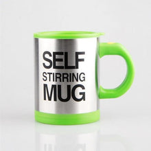Load image into Gallery viewer, Self Stirring Mug my coffee shop.com Green 