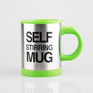 Self Stirring Mug my coffee shop.com Green 