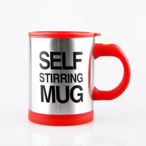 Self Stirring Mug my coffee shop.com Red 