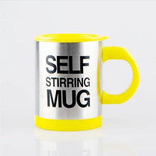 Load image into Gallery viewer, Self Stirring Mug my coffee shop.com Yellow 